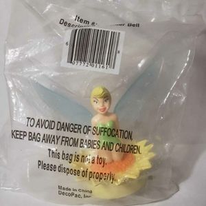 Vtg Disney Tinkerbell DecoPac Cake Topper New in Sealed Bag